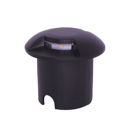 SPOT LED EMBUTIR SOLO 1W BIVOLT LUZ AMARELA 3000K PRETO 75G 2 FACHOS - GAYA