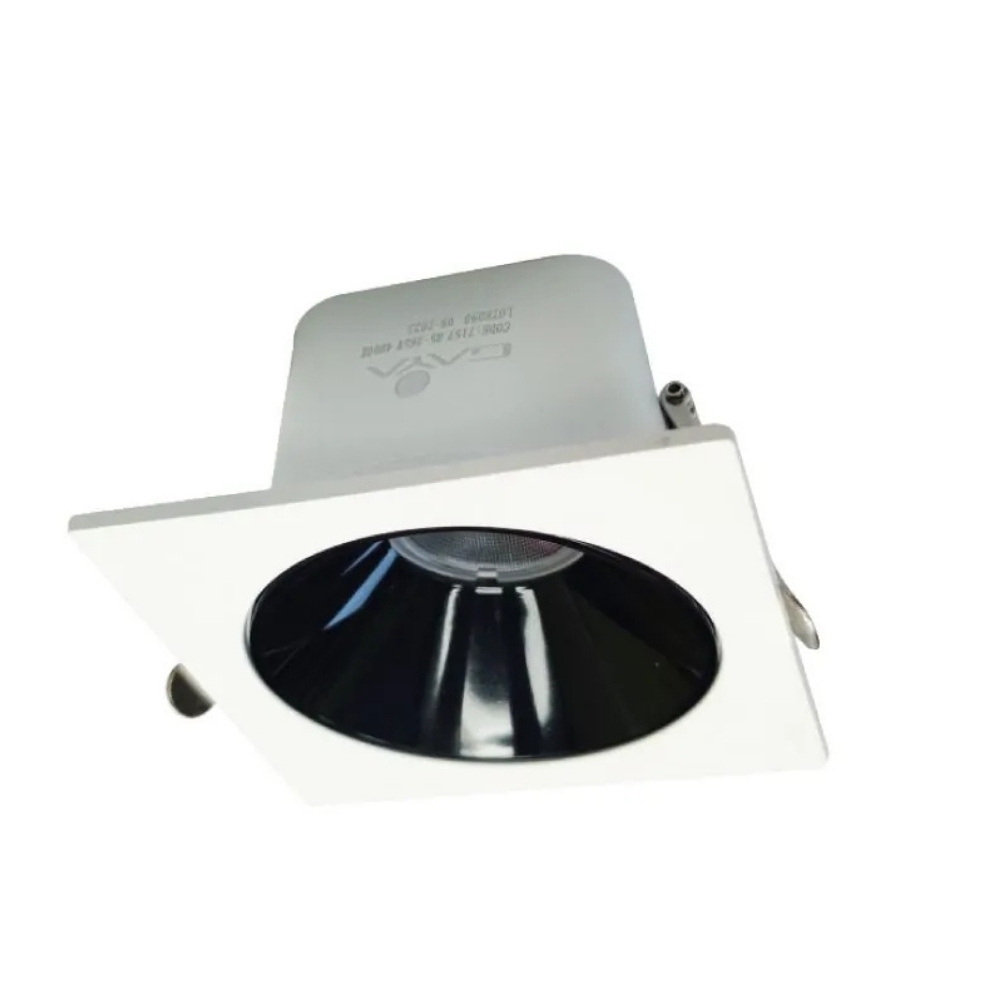 SPOT LED MIRA 18W BIVOLT 4000K 1800LM 24G BRANCO/PRETO QUADRADO - GAYA