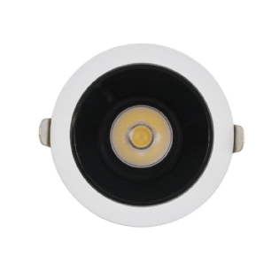 SPOT LED MIRA REDONDO 18W BIVOLT LUZ NEUTRA 4000K 1800LM 24G BRANCO E PRETO - GAYA