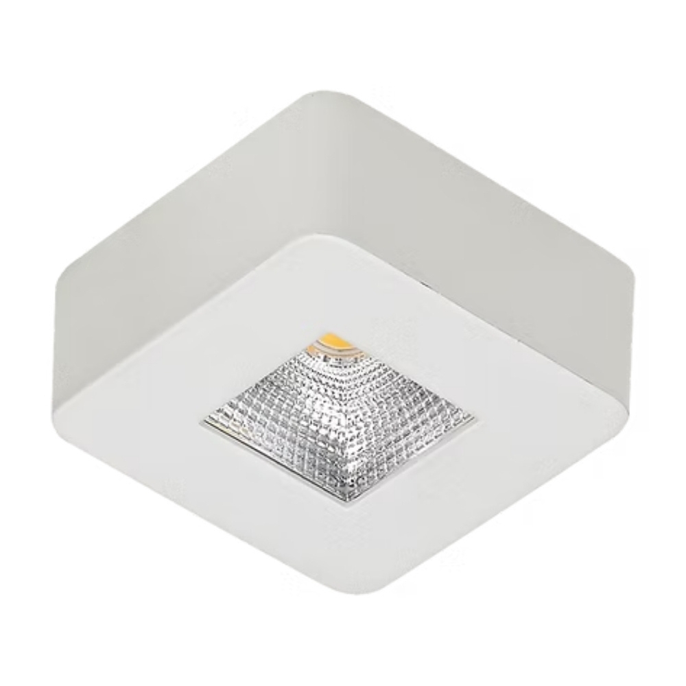 SPOT LED SOBREPOR 5W BIVOLT 3000K 250LM QUADRADO BRANCO IP20 - LUMINATTI