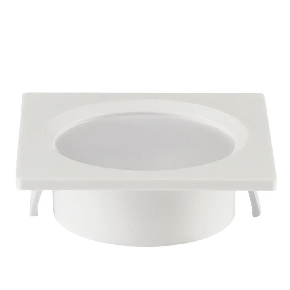 SPOT LED WOODY EMBUTIR 2W BIVOLT LUZ AMARELA 3000K 80LM QUADRADO BRANCO - GAYA