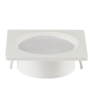 SPOT LED WOODY EMBUTIR 2W BIVOLT LUZ AMARELA 3000K 80LM QUADRADO BRANCO - GAYA