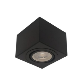 SPOT SOBREPOR PARA 1 LAMPADA PAR20 PRETO QUADRADO - GOLIGHT