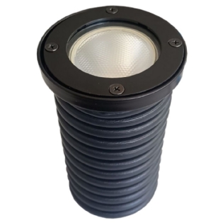 SPOT SOLO EMBUTIR PARA 1 LAMPADA PAR20 KIT PISO ACABAMENTO PRETO - FM LUSTRES