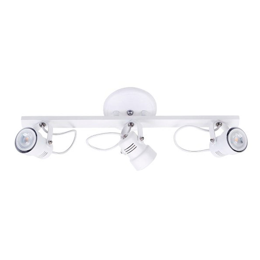Spot Trilho Branco Aluminio p/ 3 Lampadas GU10 - Itamonte
