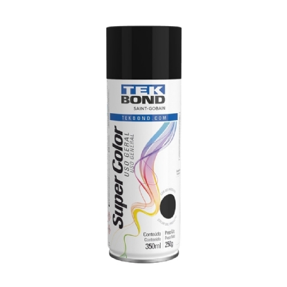 TINTA SPRAY PRETO FOSCO 350 ML/250G - TEKBOND