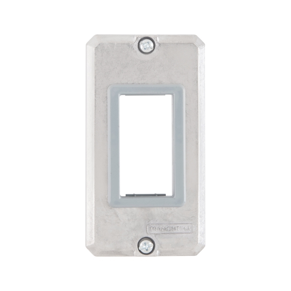 TAMPA PARA CONDULETE ALUMINIO 1/2 - 3/4 POLEGADA PARA1 POSTO VERTICAL - TRAMONTINA