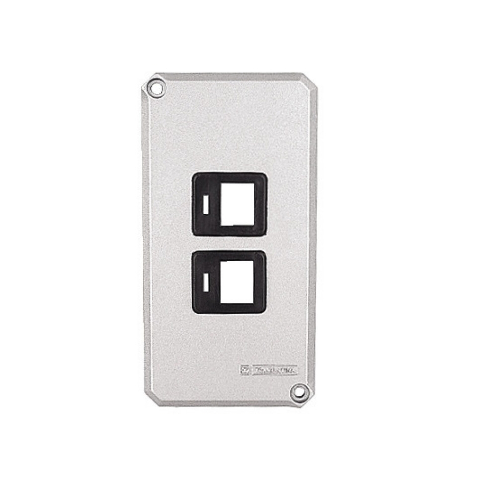 TAMPA PARA CONDULETE ALUMINIO 1 POLEGADA COM 2 FUROS RJ45 - TRAMONTINA