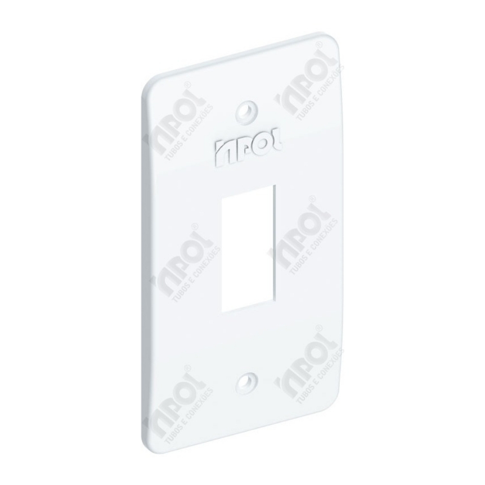 TAMPA PARA CONDULETE PVC 1/2X3/4 PARA 1 INTERRUPTOR VERTICAL BRANCO - INPOL