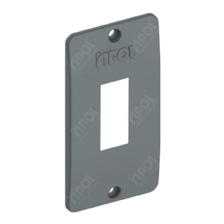 TAMPA PARA CONDULETE PVC 1/2X3/4 PARA 1 INTERRUPTOR VERTICAL CINZA - INPOL