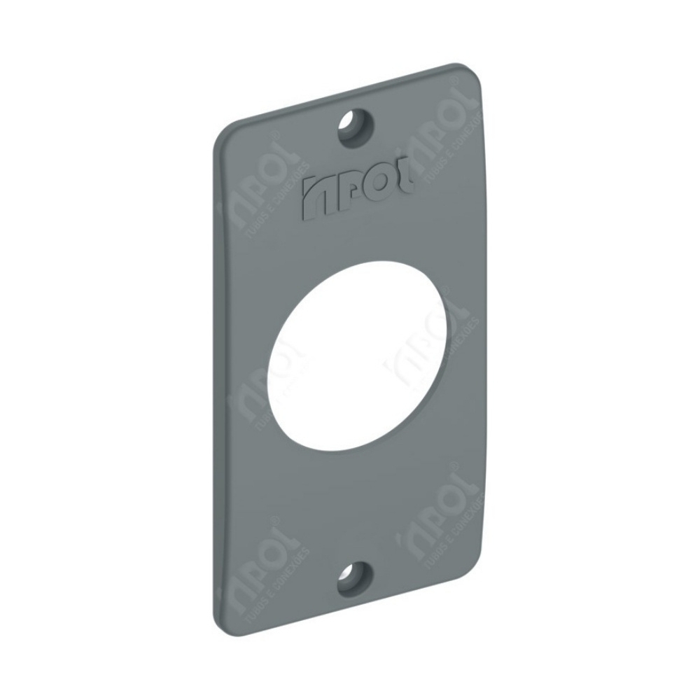 TAMPA PARA CONDULETE PVC 1/2X3/4 PARA 1 TOMADA RED CINZA - 533