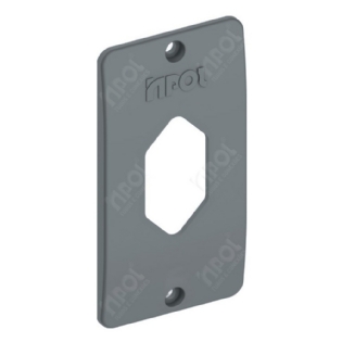 TAMPA PARA CONDULETE PVC 1/2X3/4 PARA 1 TOMADA VERTICAL CINZA - INPOL