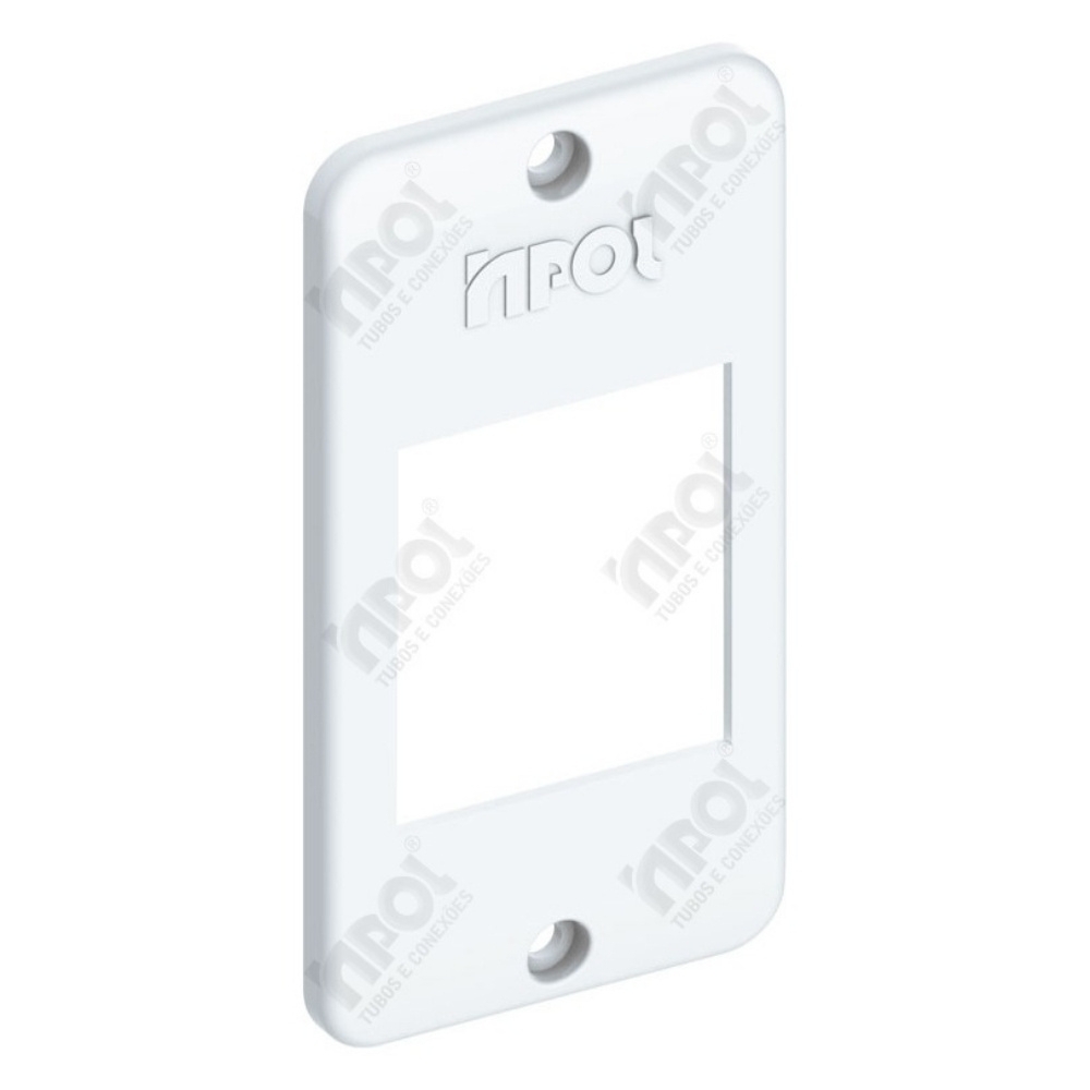 TAMPA PARA CONDULETE PVC 1/2X3/4 PARA 2 INTERRUPTOR HORIZONTAL BRANCO - INPOL