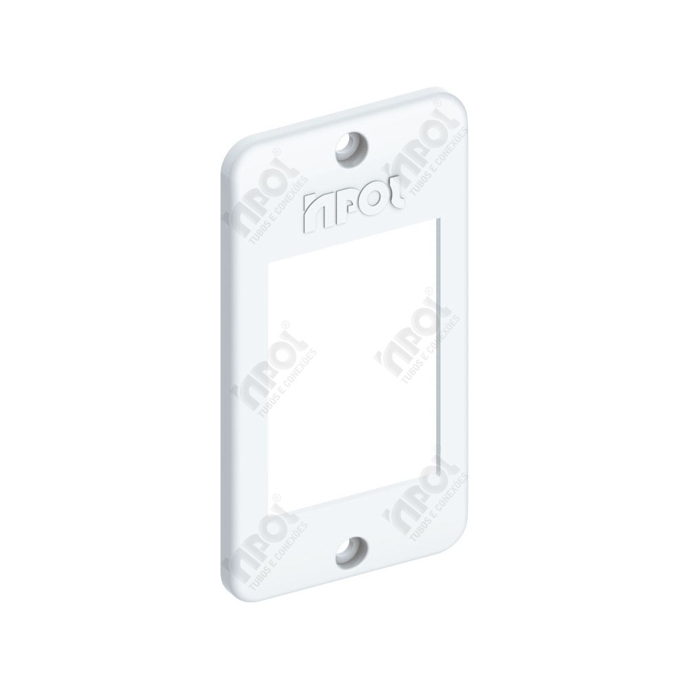 TAMPA PARA CONDULETE PVC 1/2X3/4 PARA 3 INTERRUPTORES HORIZONTAL BRANCO - INPOL