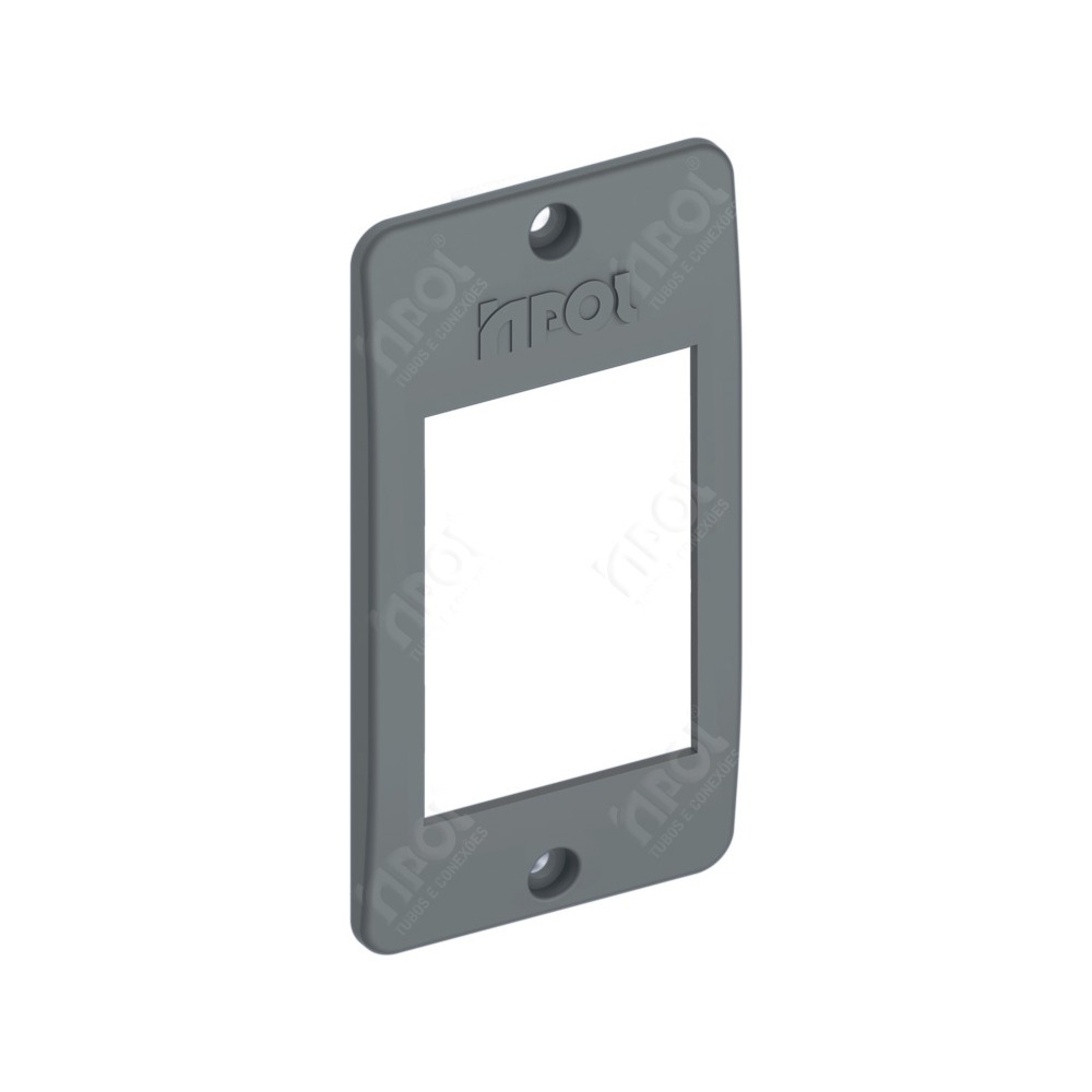 TAMPA PARA CONDULETE PVC 1/2X3/4 PARA 3 INTERRUPTORES HORIZONTAL CINZA - INPOL