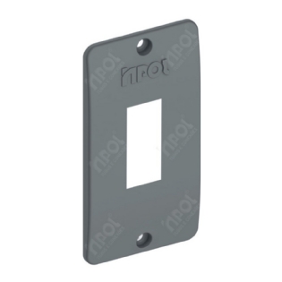 TAMPA PARA CONDULETE PVC 1 PARA 1 INTERRUPTOR VERTICAL CINZA - INPOL