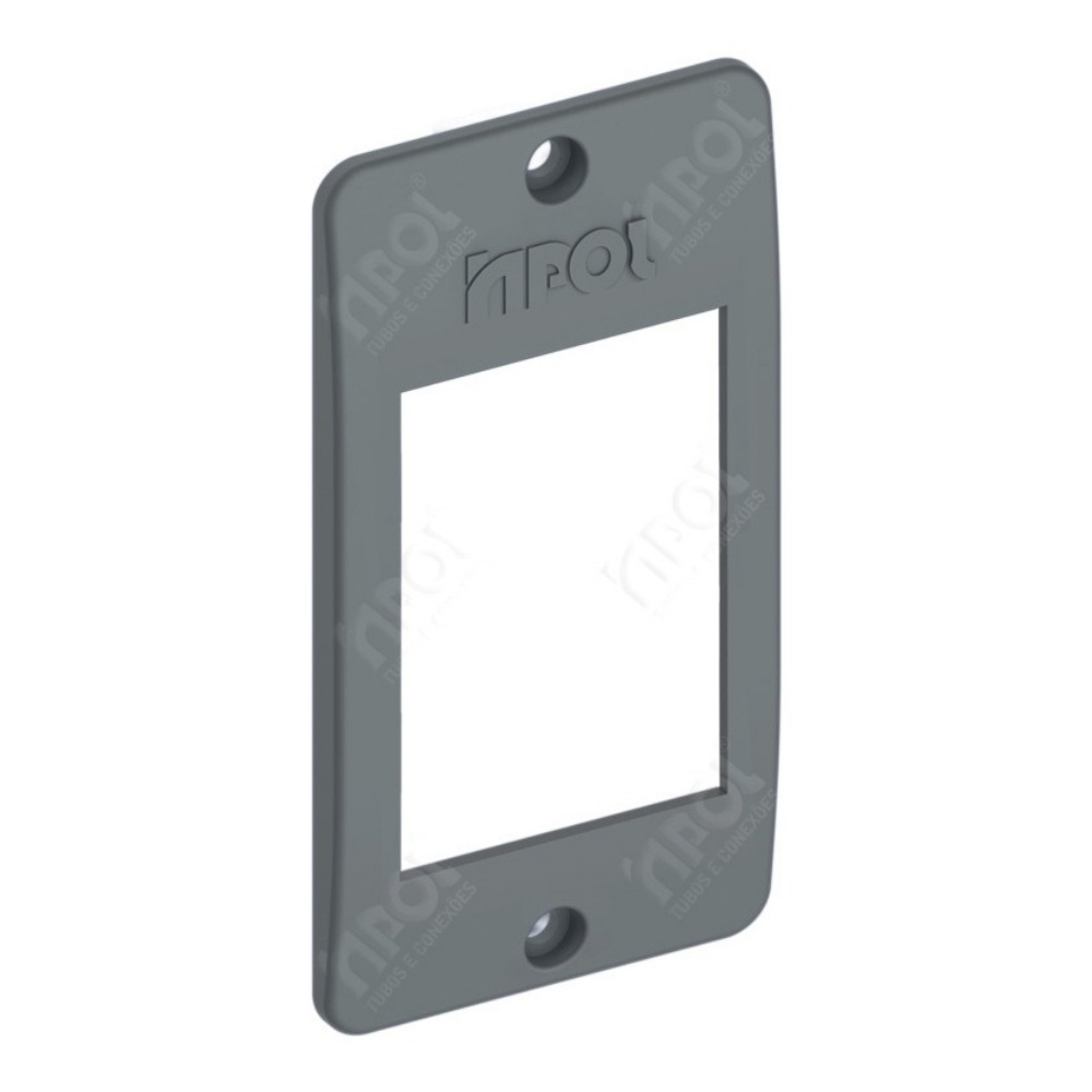TAMPA PARA CONDULETE PVC 1 PARA 3 INTERRUPTOR HORIZONTAL CINZA - INPOL
