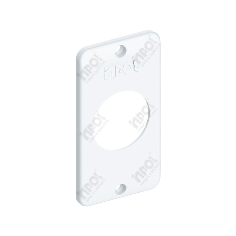 TAMPA PARA CONDULETE PVC 1 POLEGADA PARA TOMADA REDONDA BRANCO - INPOL