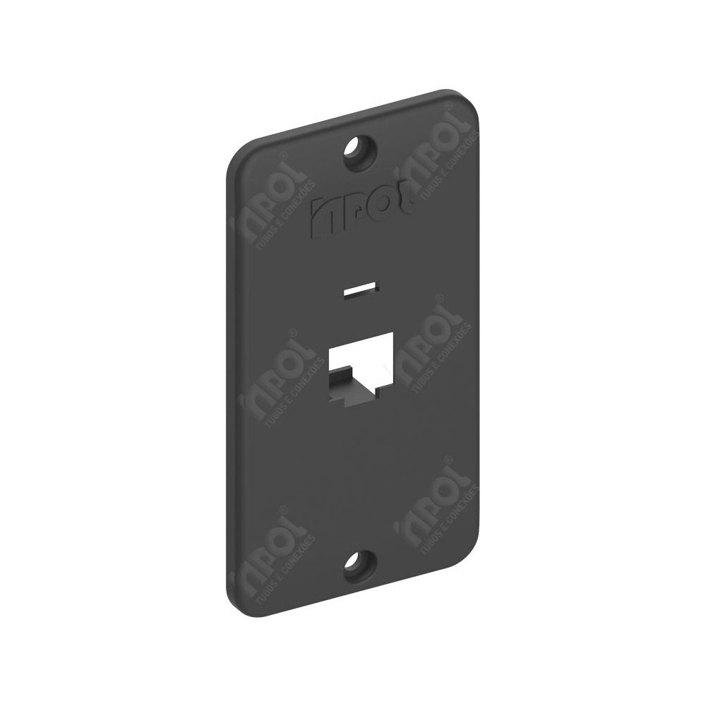 TAMPA PARA CONDULETE PVC 3/4 COM 1 FURO RJ45 PRETO - INPOL