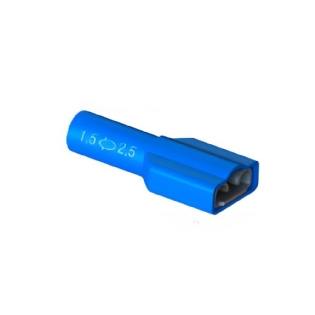 TERMINAL FEMEA ISOLACAO TOTAL 1,5-2,5 AZUL COM 50 PECAS - INTELLI