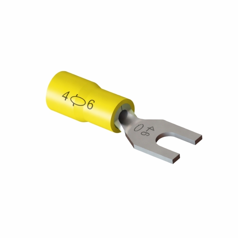 TERMINAL PRE-ISOLADO FORQUILHA 4-6MM AMARELO TPF-23-5 852 - INTELLI