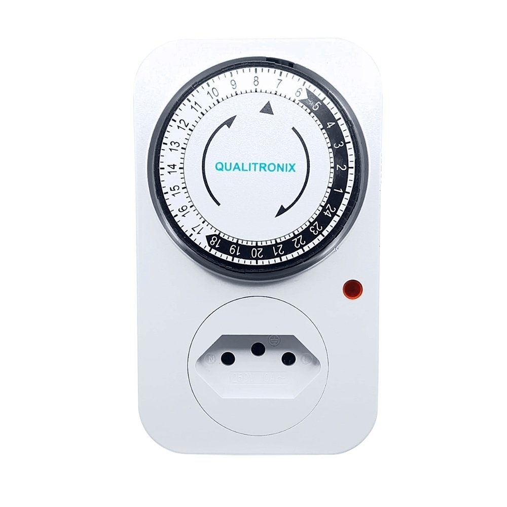 TIMER ANALOGICO PARA TOMADA 10A BIVOLT - QUALITRONIX