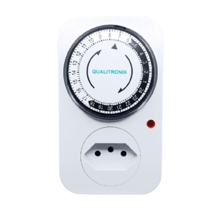 TIMER ANALOGICO PARA TOMADA 10A BIVOLT - QUALITRONIX