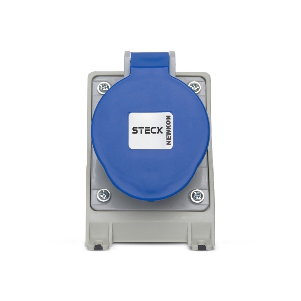 TOMADA INDUSTRIAL 3 POLO+N+T EXT 16A 380/440V VERMELHO 6H IP44 - STECK