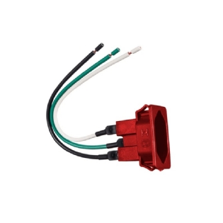 TOMADA PAINEL 2 POLOS + TERRA 10A VERMELHO INT COM RABICHO MULT50 - MARGIRIUS