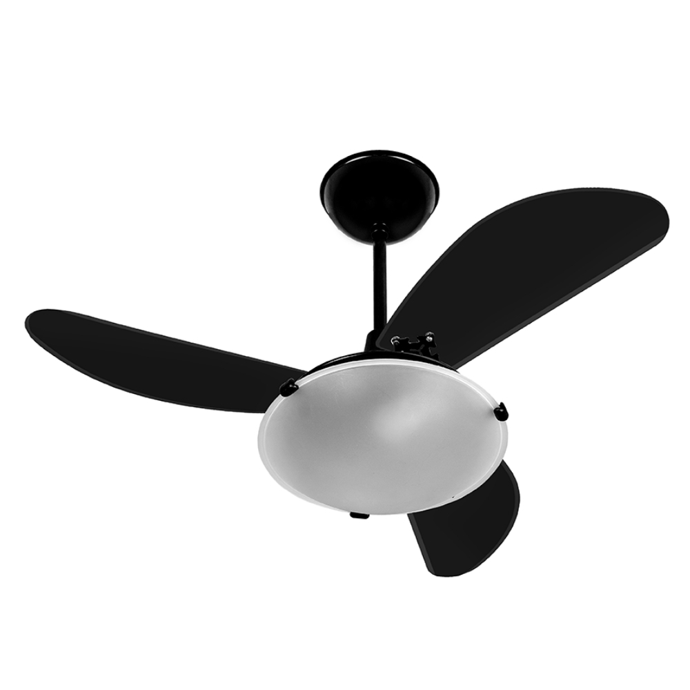 VENTILADOR INVERTER SPACE TETO 3 PAS 55W BIVOLT PRETO COM CONTROLE - VENTI-DELTA