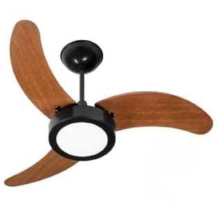 VENTILADOR INVERTER SUPER LED TETO 3 PAS 18W BIVOLT PRETO COM CONTROLE - VENTI-DELTA