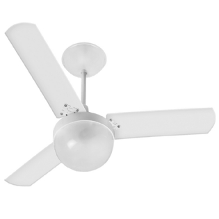 VENTILADOR INVERTER ULTRA LED TETO 3 PAS 55W BIVOLT BRANCO COM CONTROLE - VENTI-DELTA