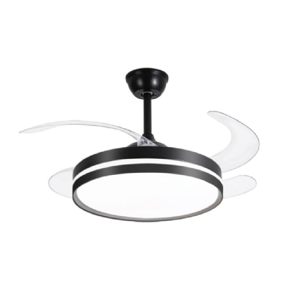 VENTILADOR ISIS 30W BIVOLT 3000K/4000K/6000K PRETO PA RETRATIL COM CONTROLE - SPOT LINE